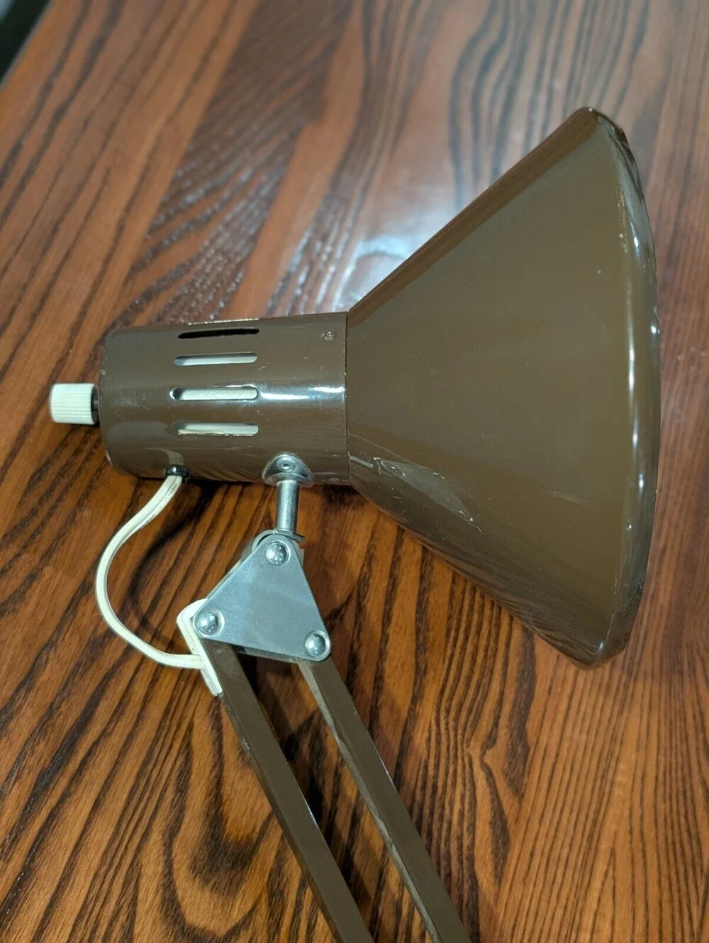 VTG 1970s Brown Architect Drafting Lamp Swing Arm Taiwan Model 5310 Mid Century